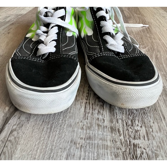 Vans : Old Skool green fire sneakers - Picture 4 of 8